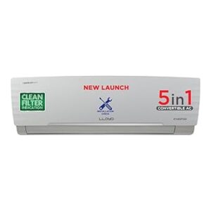 Lloyd 1.0 Ton 3 Star Inverter Split AC (5 in 1 Convertible, Copper, Anti-Viral + PM 2.5 Filter, White with Chrome Deco Strip, GLS12I3FWAEA)